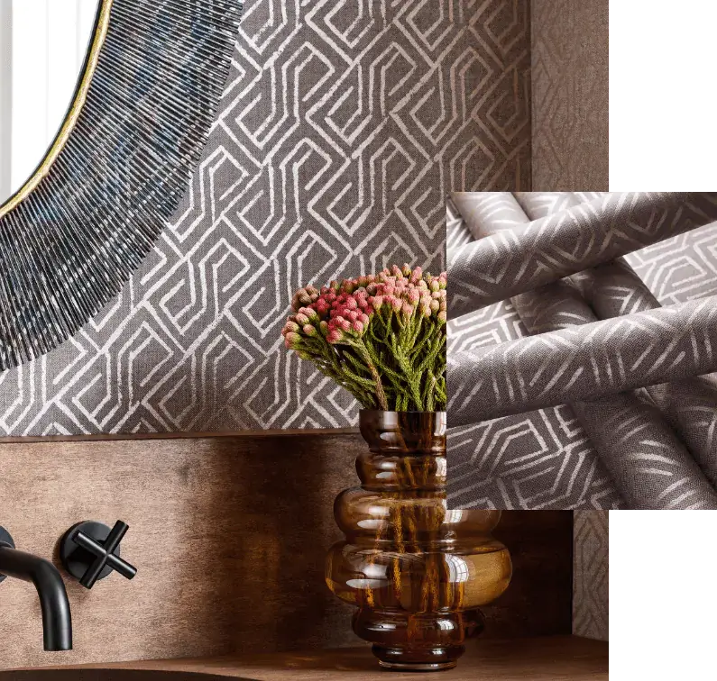 Be Inspired — fabric and wallpaper mood board