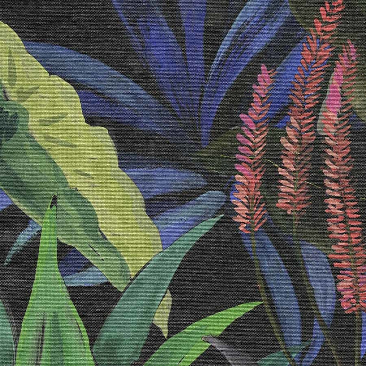 Arboretum Midnight on White Japanese Paperweave 5580