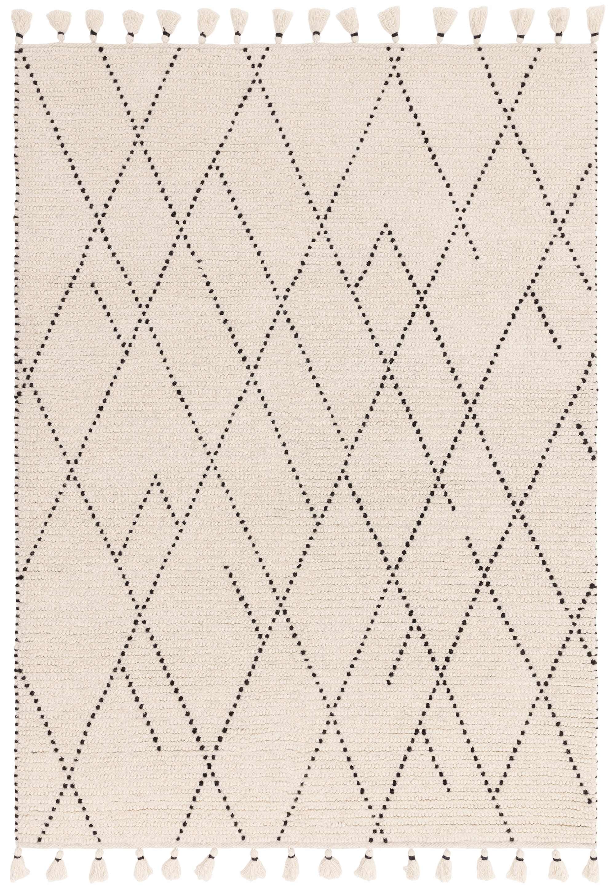Nepal Cream Black Linear Rug