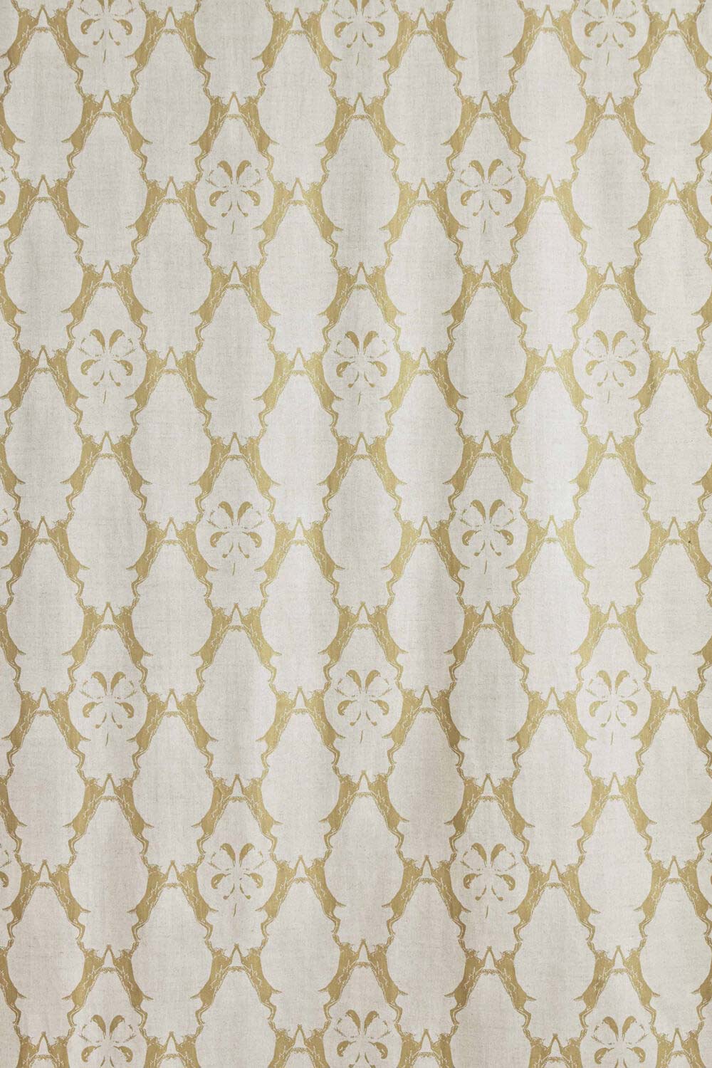 Boxing Hares Fabric Gold