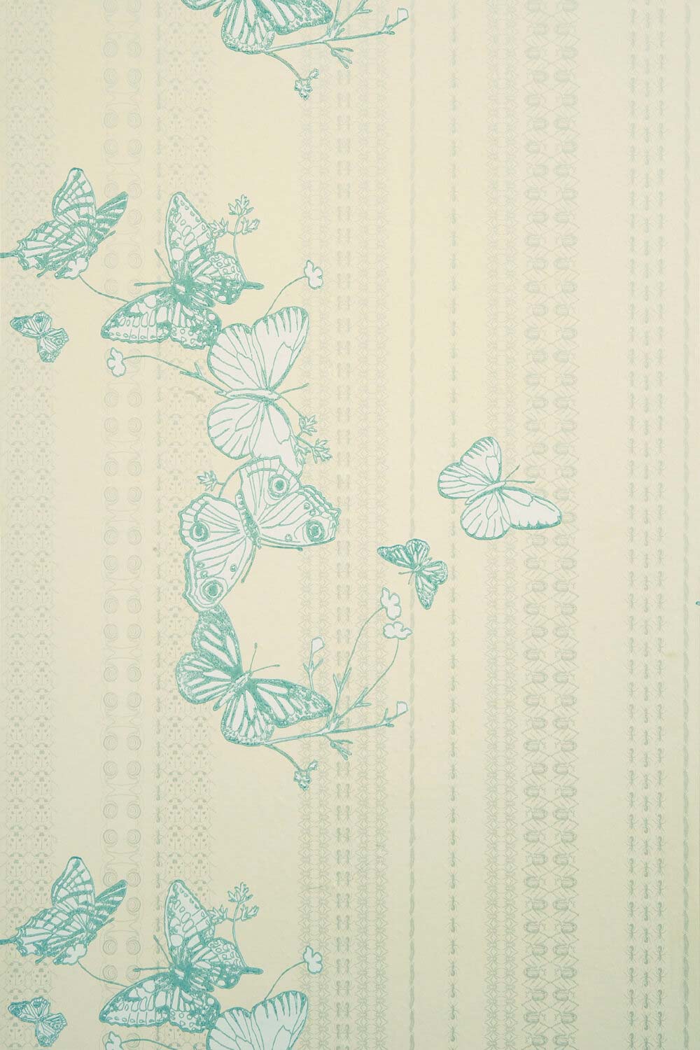 Bugs And Butterflies Wallpaper Ice Blue