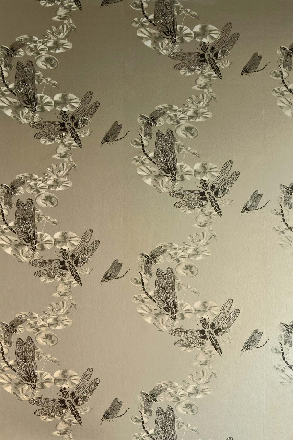 Dragonfly Wallpaper Pewter