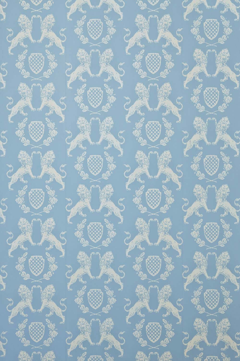 Heraldic Lion Wallpaper Wedgewood Blue