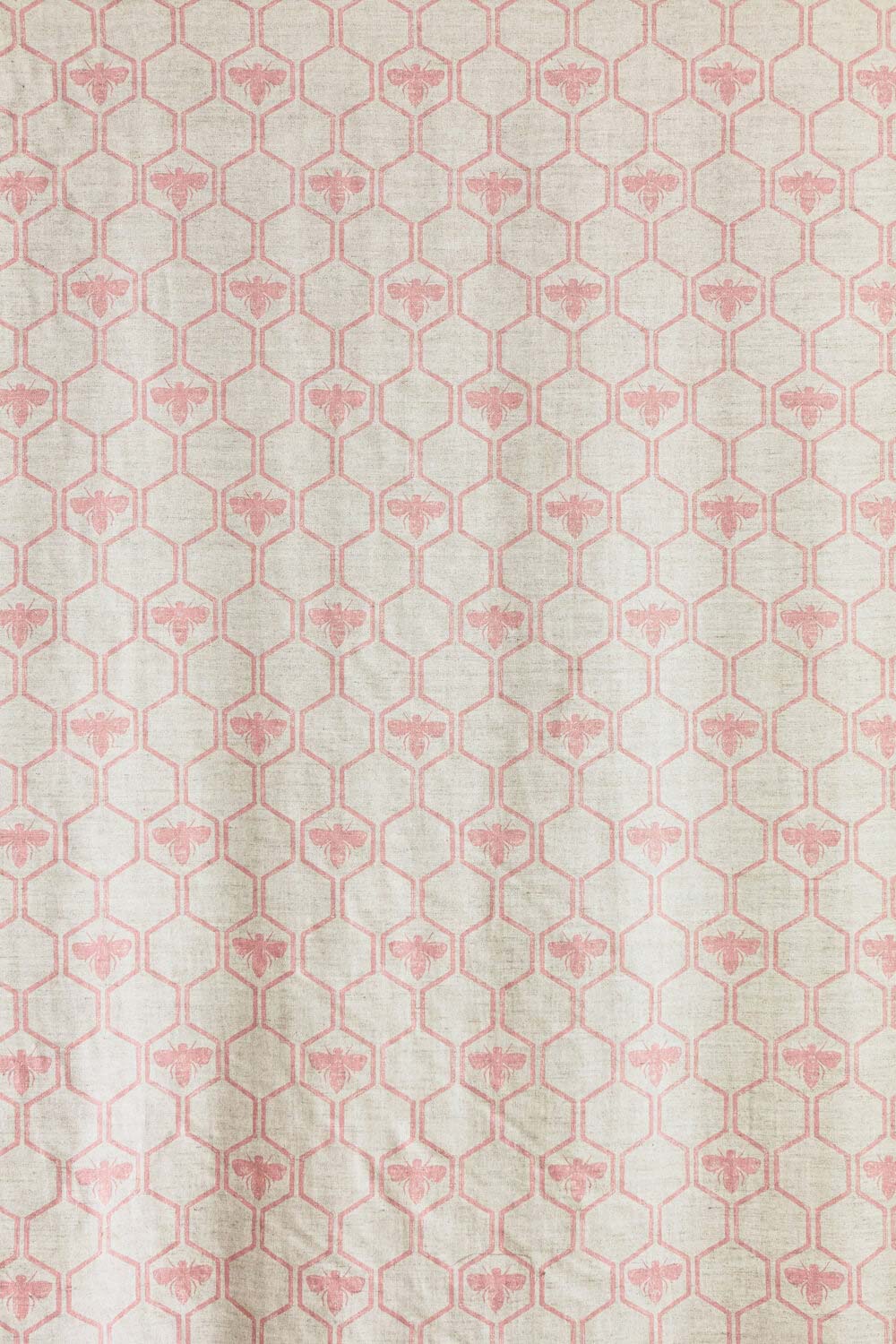 Honey Bees Fabric Rose