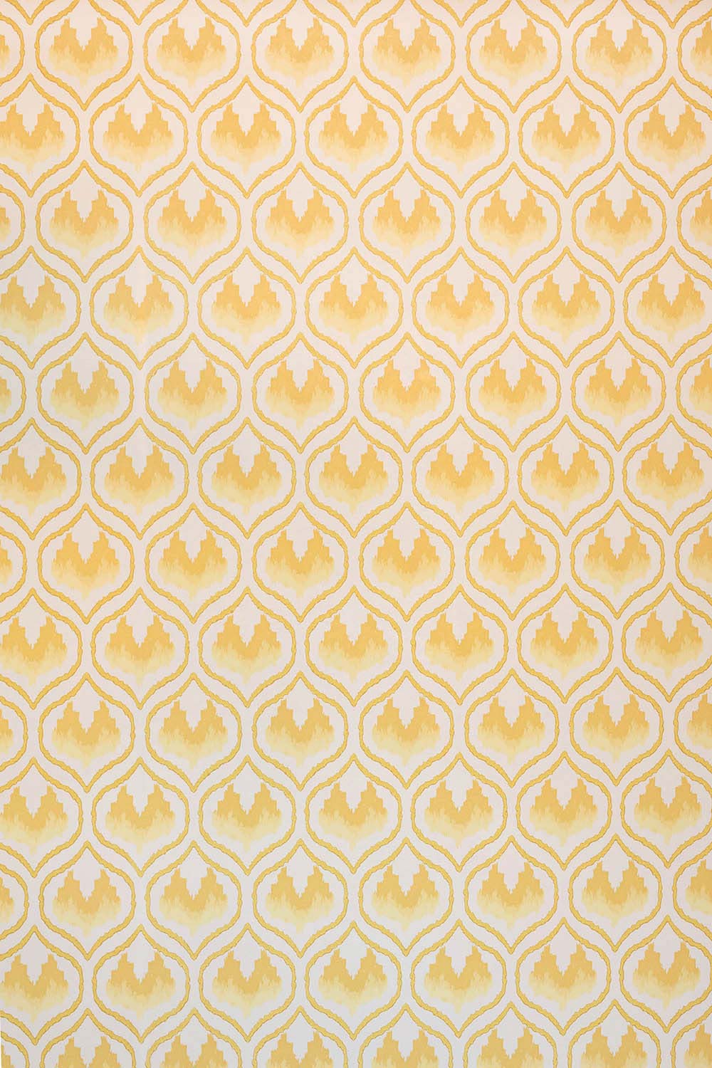 Ikat Heart Wallpaper Mustard