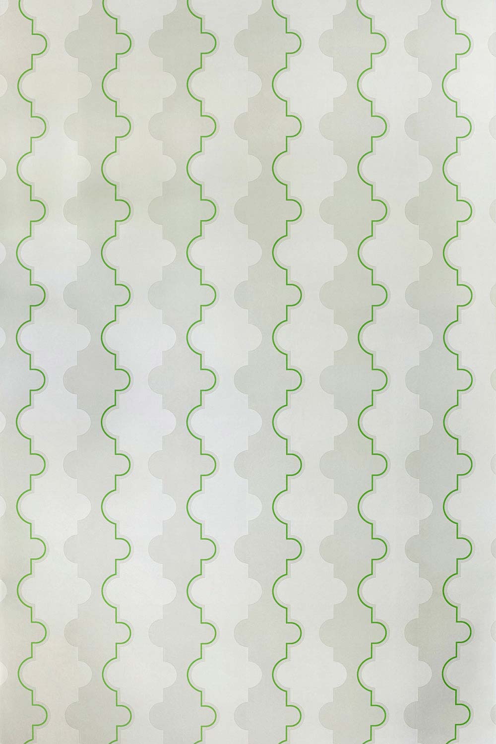 Jigsaw Stripe Wallpaper Green