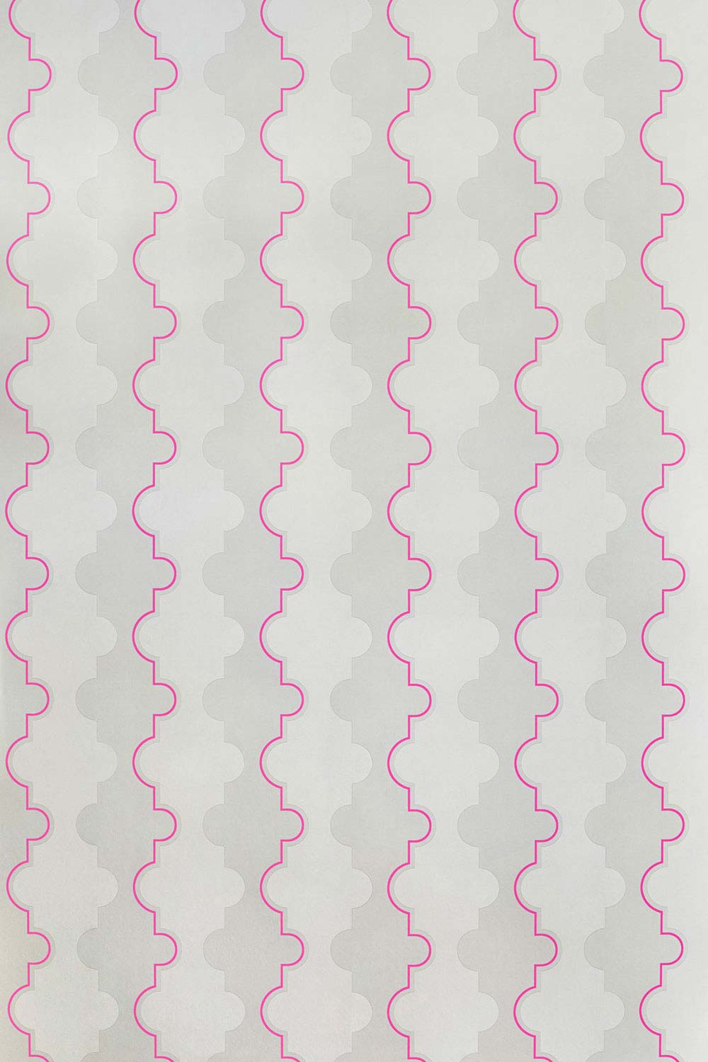 Jigsaw Stripe Wallpaper Pink
