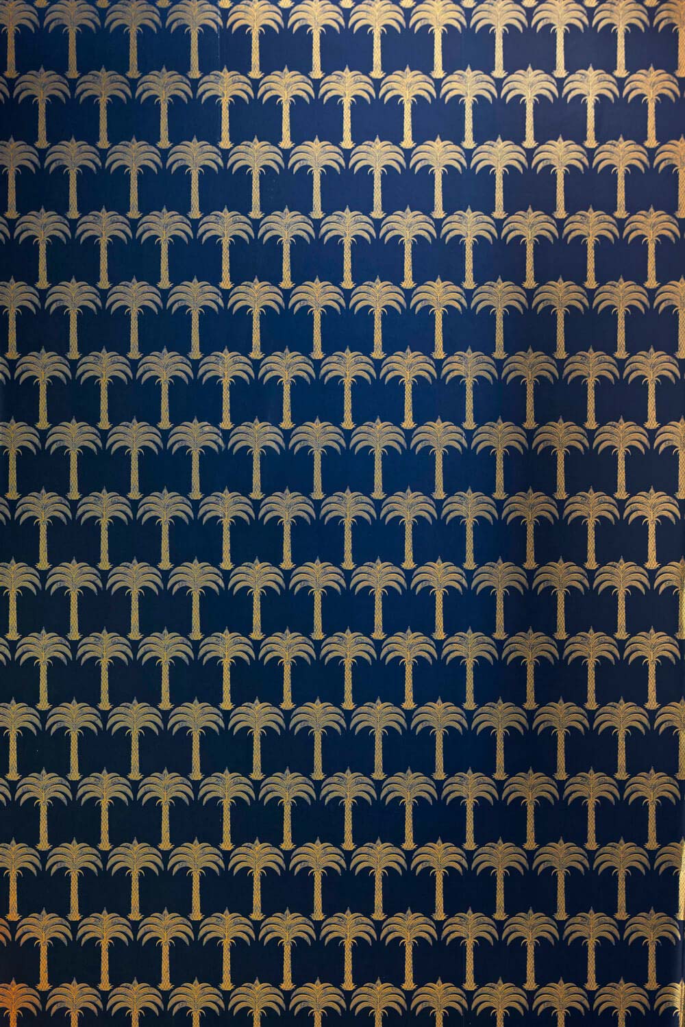 Marrakech Palm Wallpaper Midnight Blue