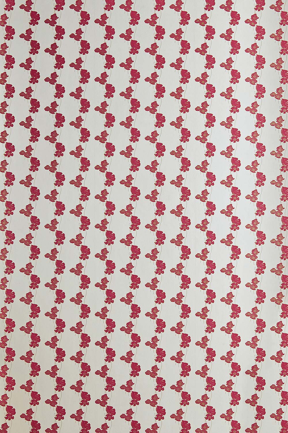 Poppy Fields Wallpaper Red/Gold