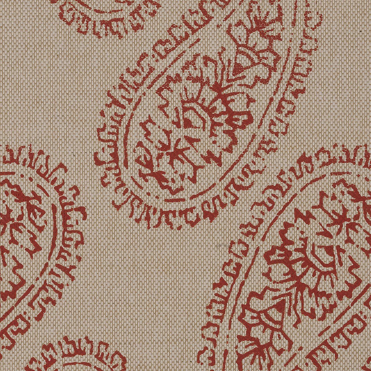 Batik Chic Red on Jute Paperweave 5925