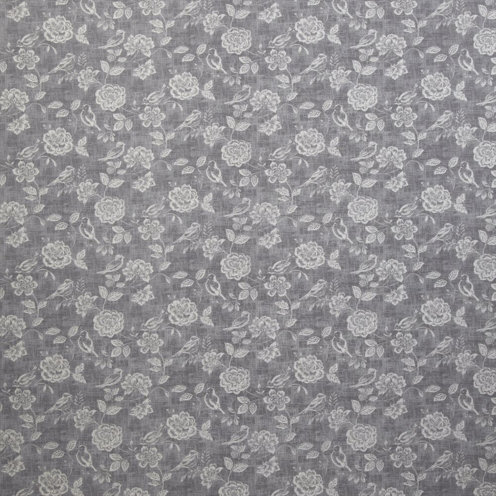 Bird Garden Print PVC Charcoal