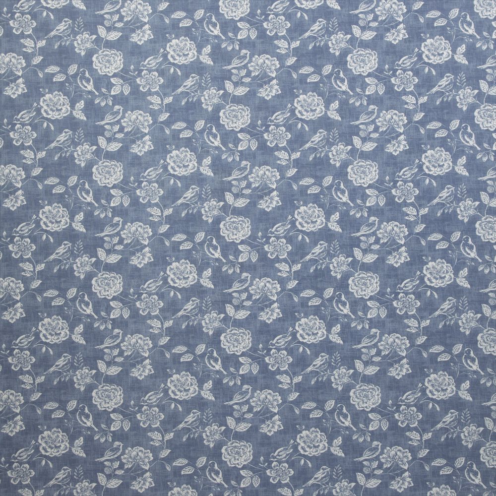 Bird Garden Print PVC Denim