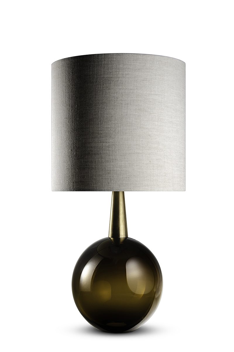Bishop Lamp GLB79 Cedar With Brass Collar