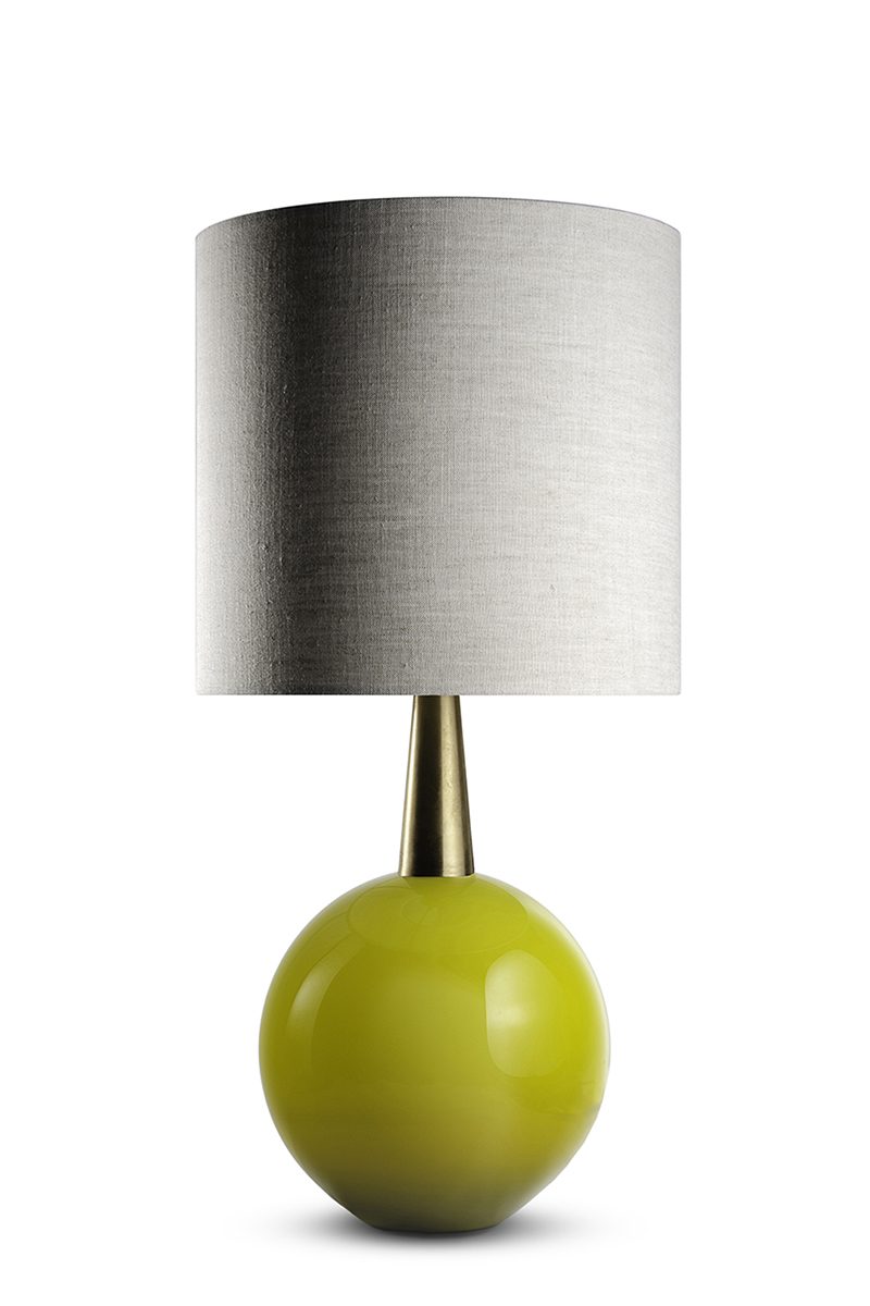 Bishop Lamp GLB79 Egg Yolk With Brass Collar