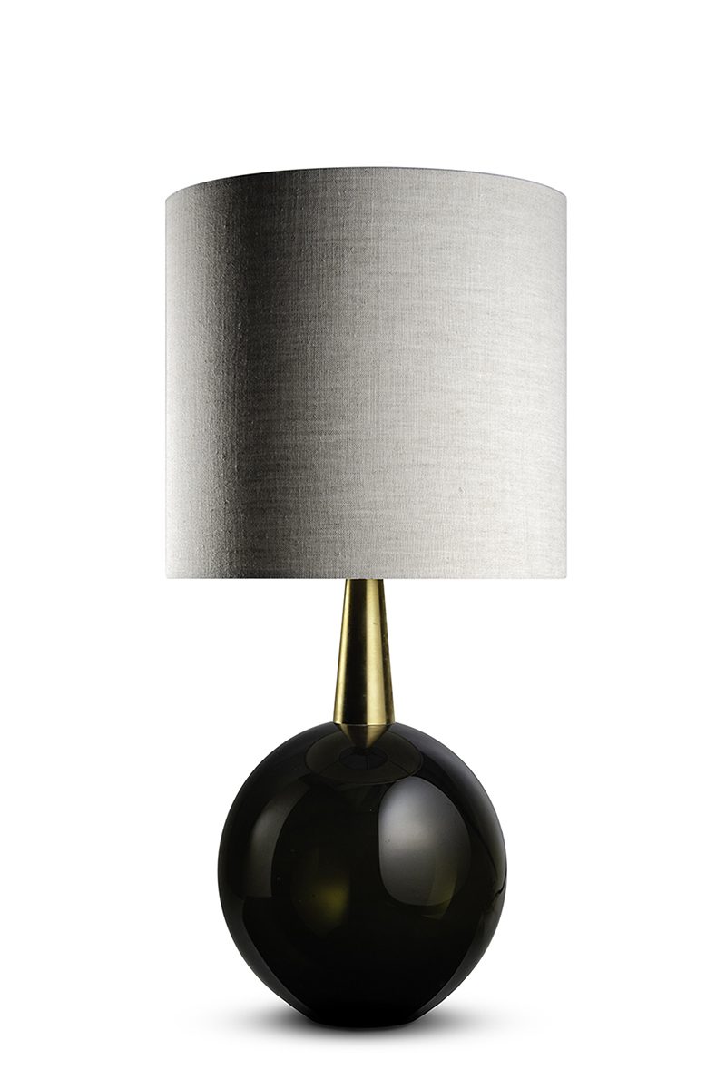 Bishop Lamp GLB79 Olive With Brass Collar