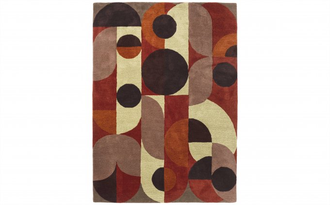 Cosmo Red Pale Green 95203 Rug