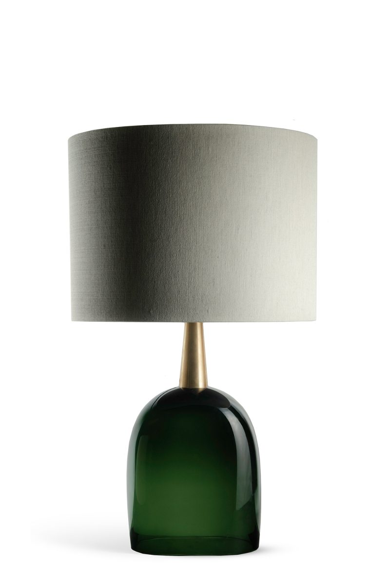 Cardinal Lamp GLB72 Kelp With Brass Collar