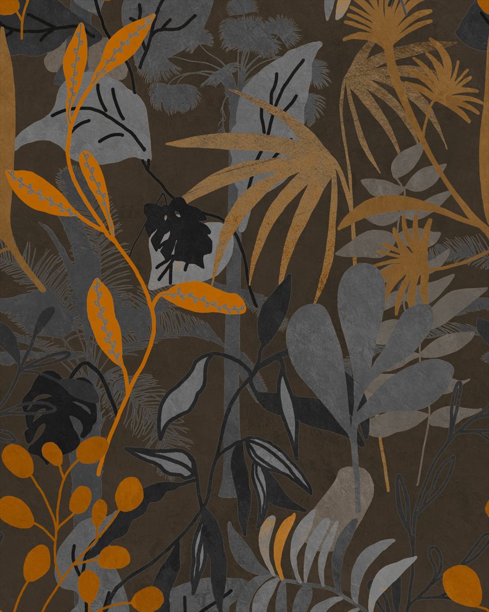 Caribbean Garden Dark WP20487
