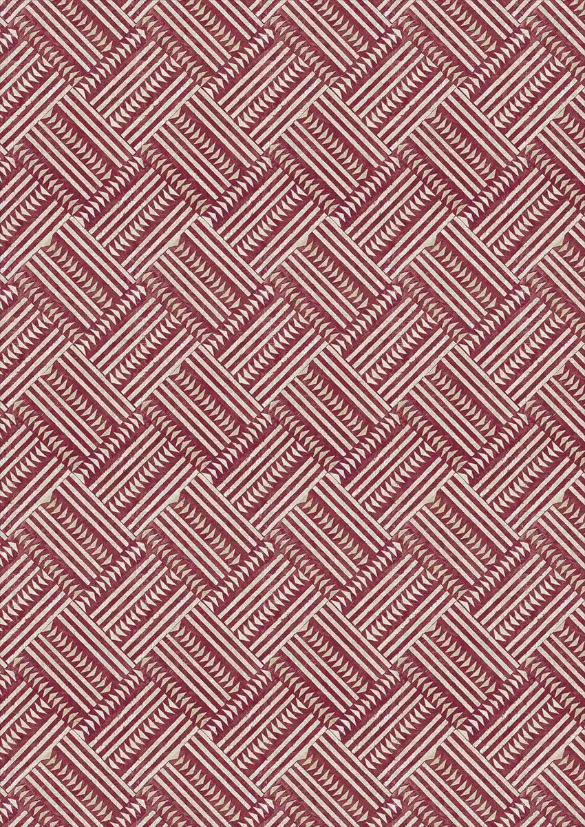 Checkerbox Pomegranate Fabric