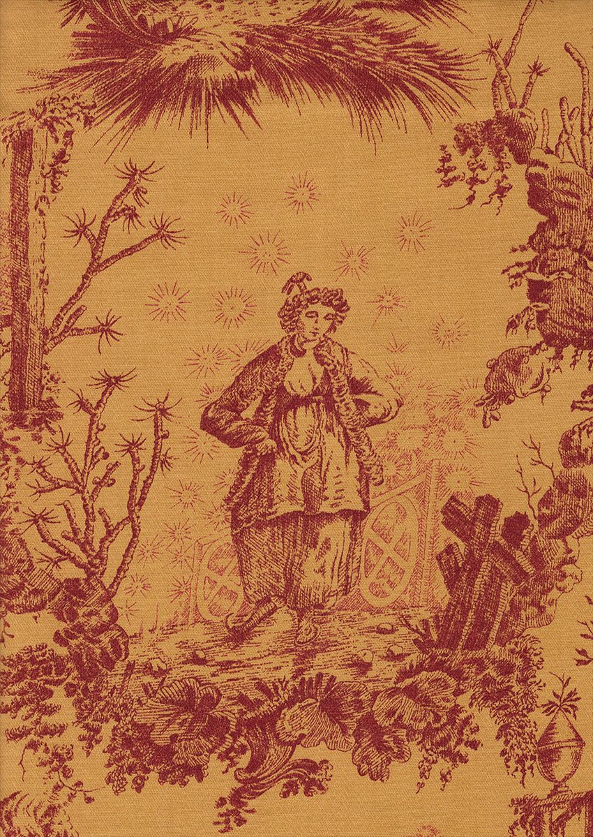 Chinese Toile Canton Yellow Wallpaper