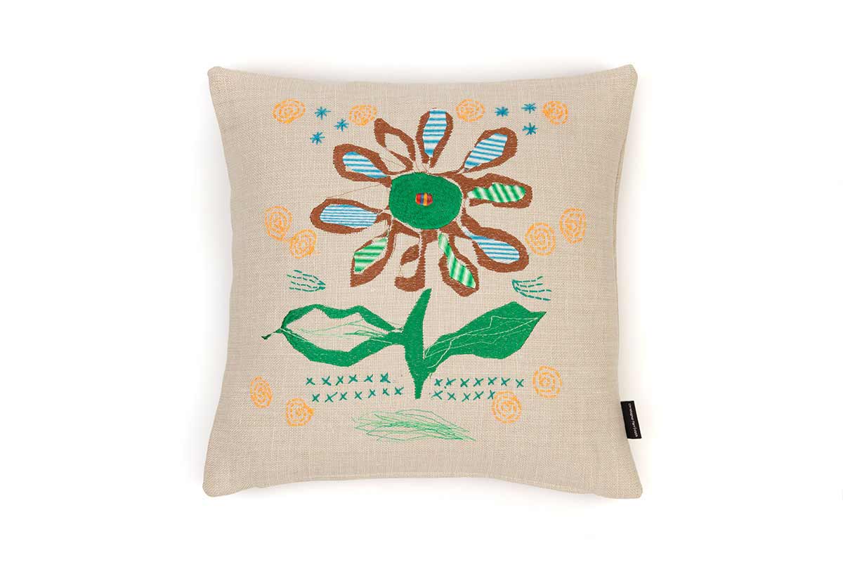 Alice Kettle Green Flower B Cushion