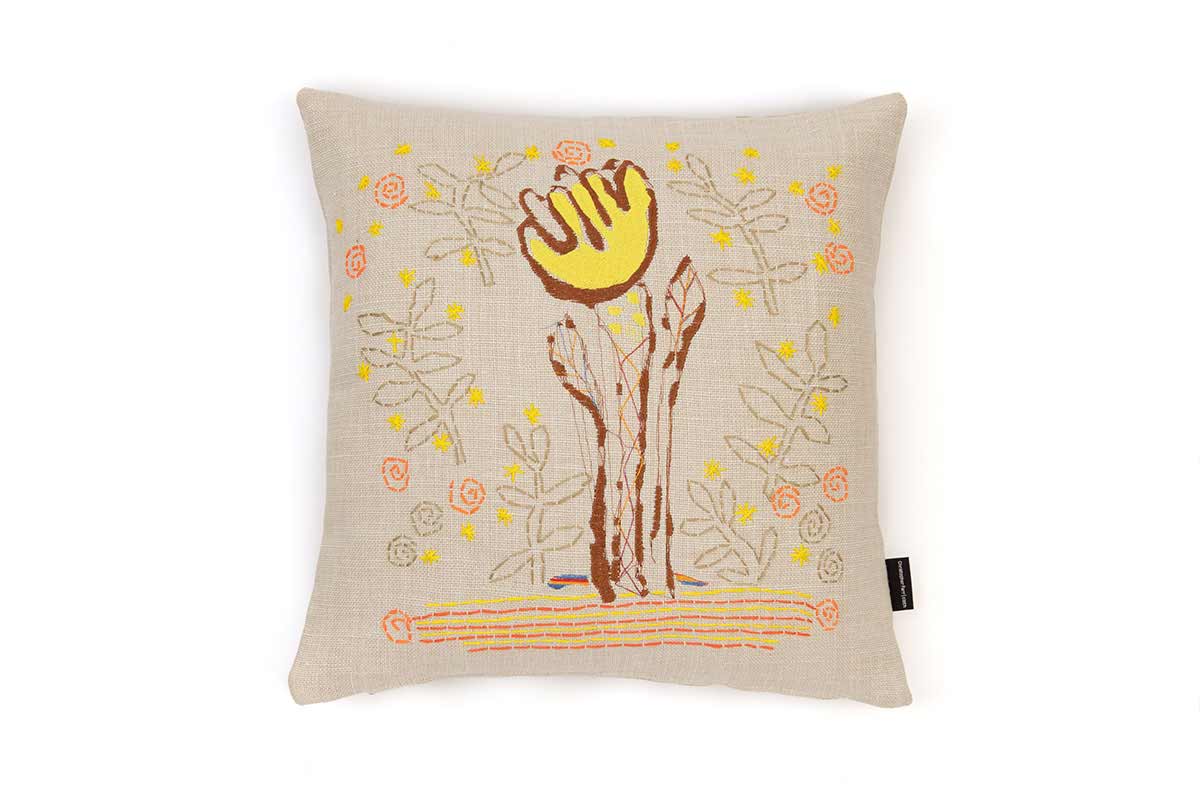 Alice Kettle Yellow Tulip Cushion