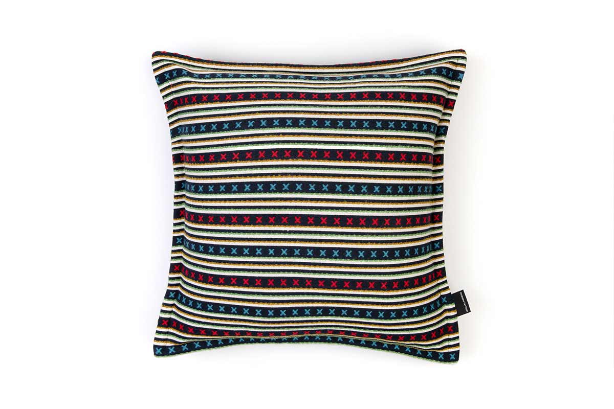 Criss Cross Indigo Cushion