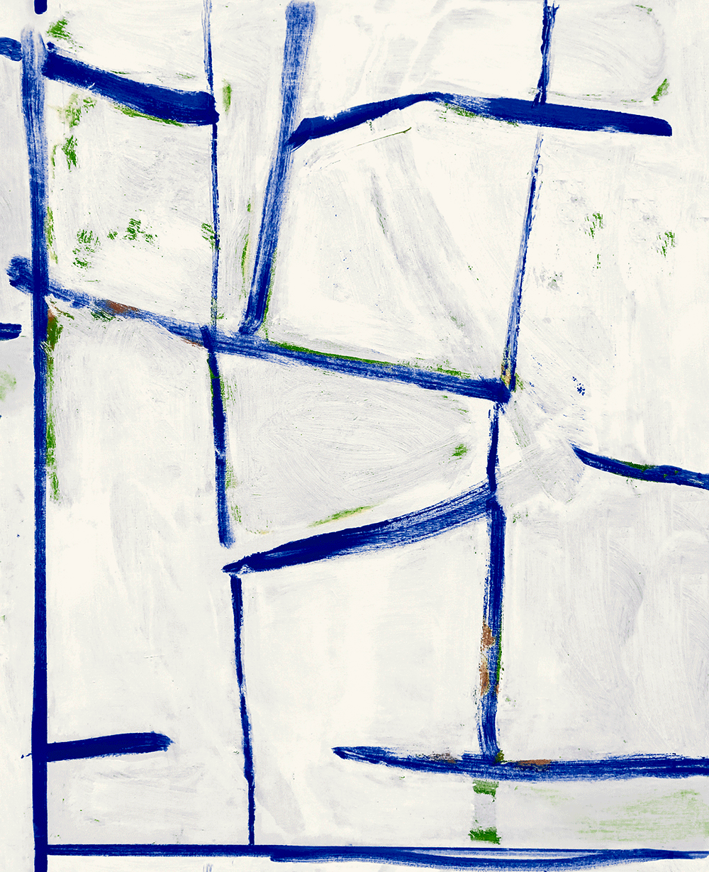 Ocean Squares Raffia Cobalt