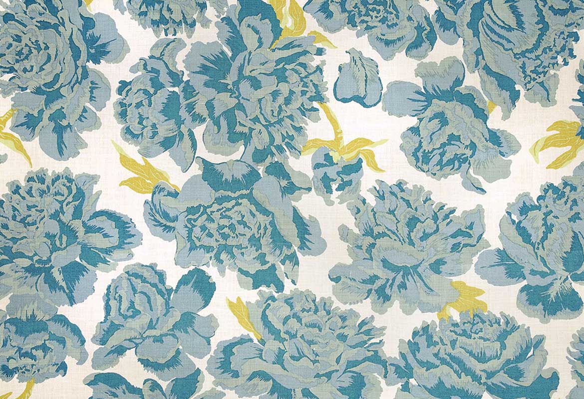 Peonies Aqua