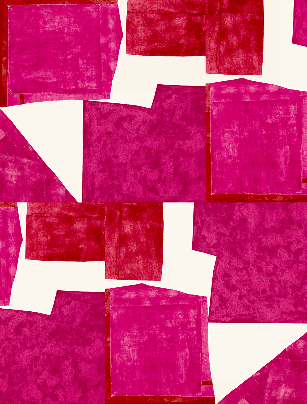Sea Collage Raffia Fuchsia