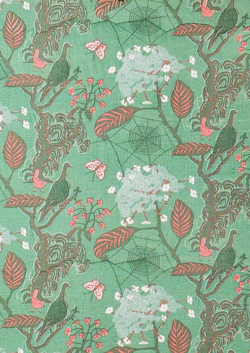 Cobweb Emerald Fabric