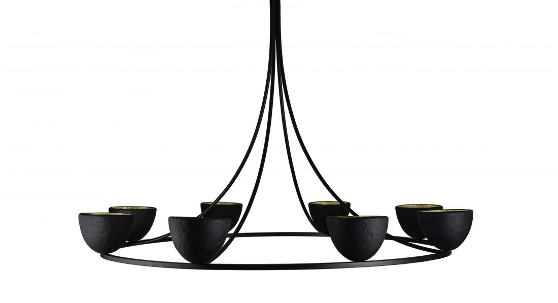 Compton Chandelier MCL65 Black And Gold