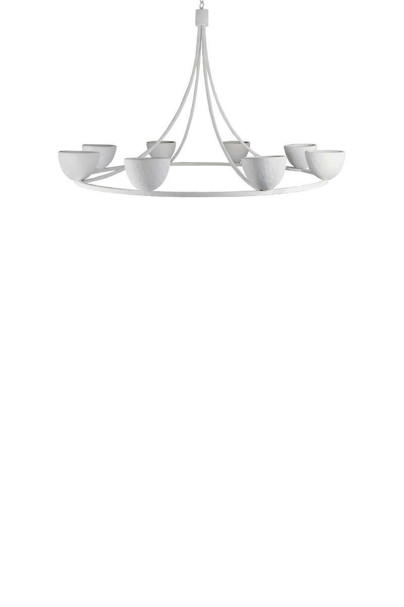 Compton Chandelier MCL65 Plaster White
