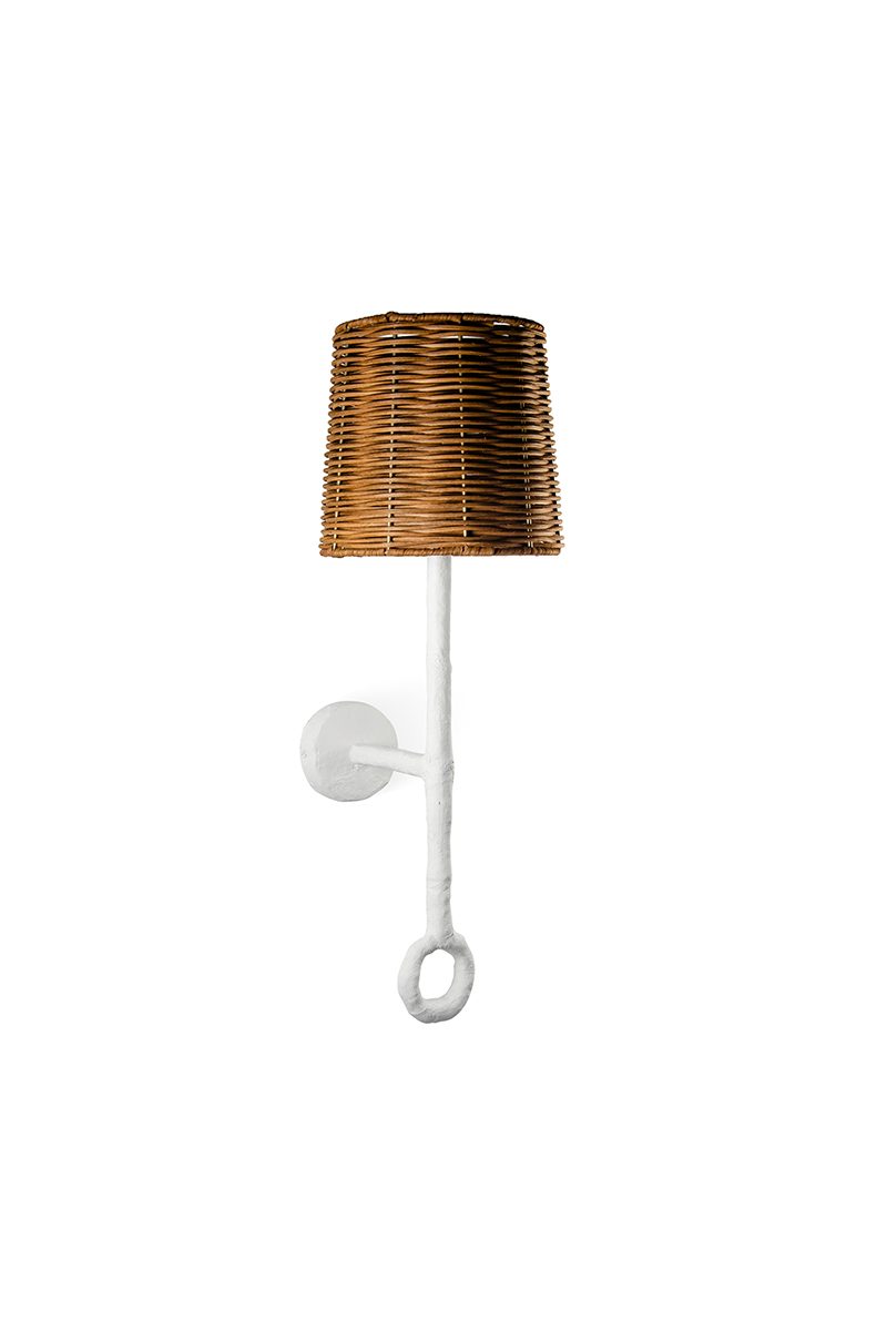 Crawford Wall Light TWL124 Plaster White