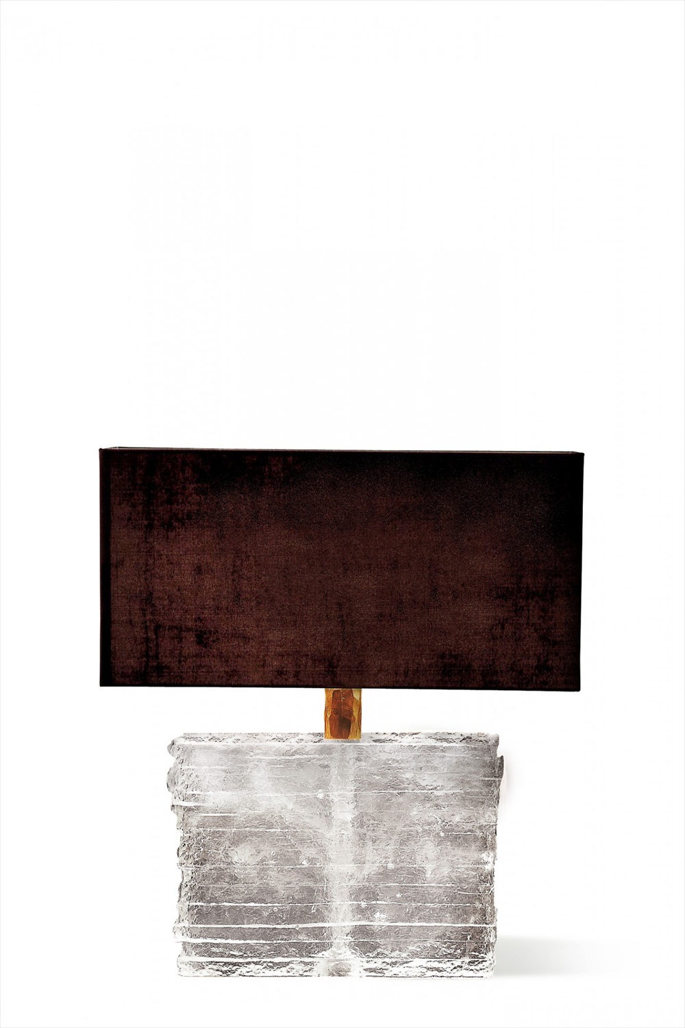 Crystal Strata Lamp GLB16 Antiqued Brass