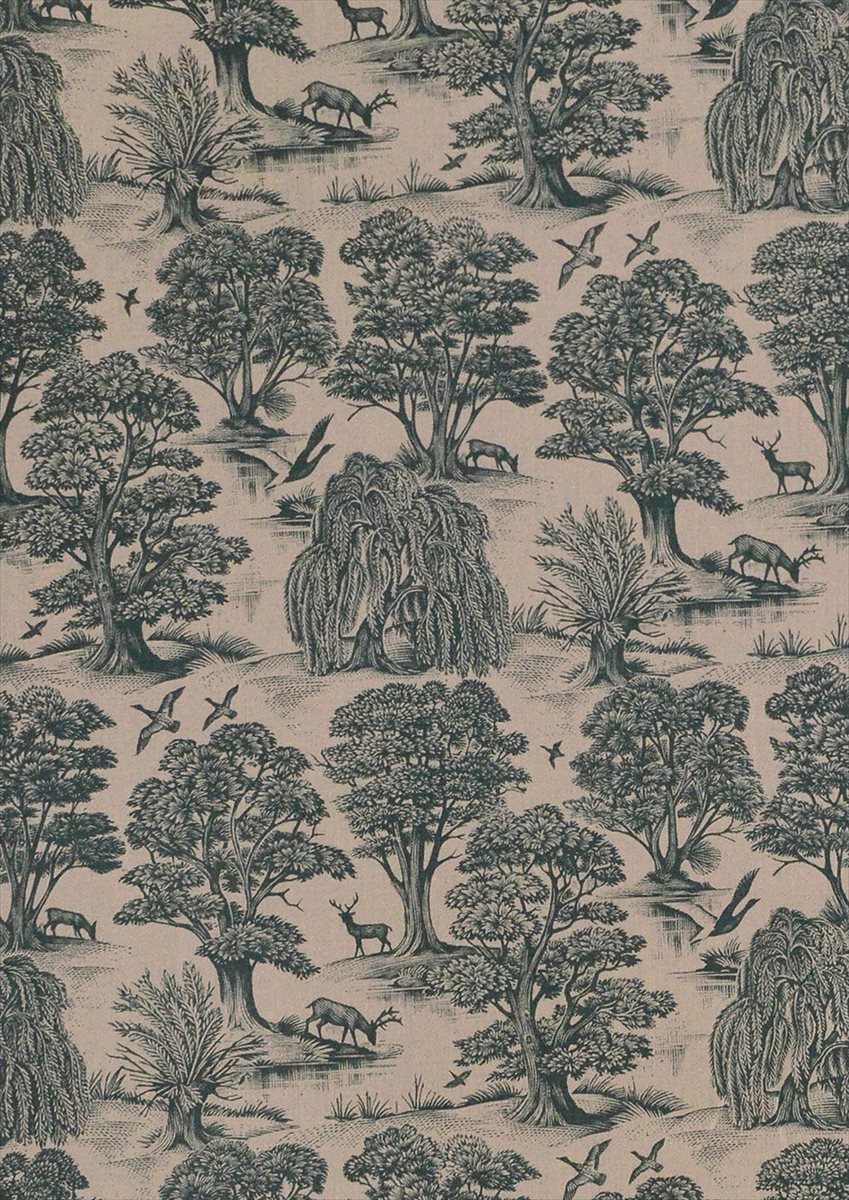 Deer Park Forest Green Fabric