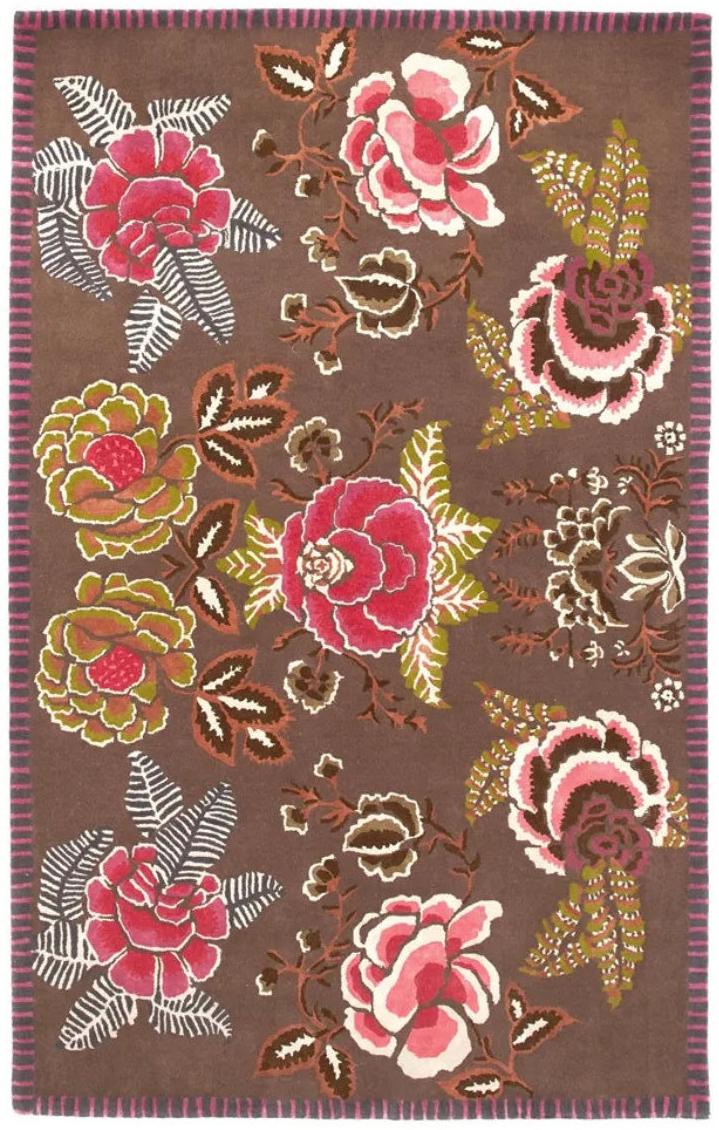 Rose De Damas Cranberry Rug