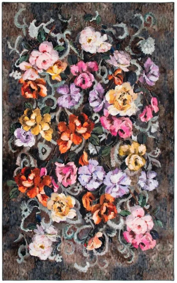 Tapestry Flower Damson Rug