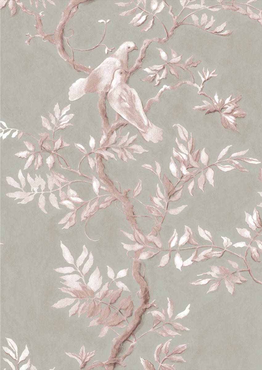 Doves Flax Wallpaper