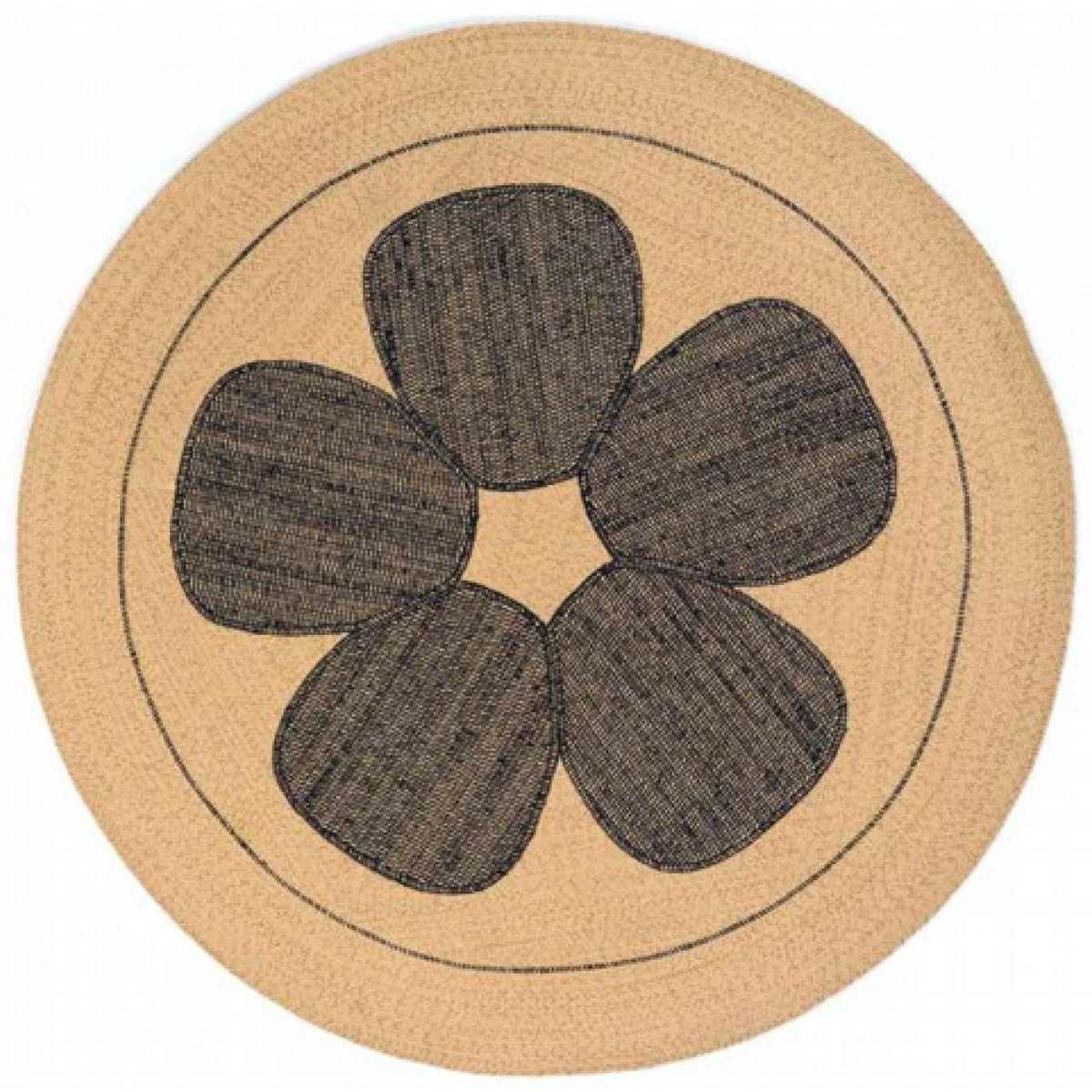 Amapola Outdoor Natural Black Rug