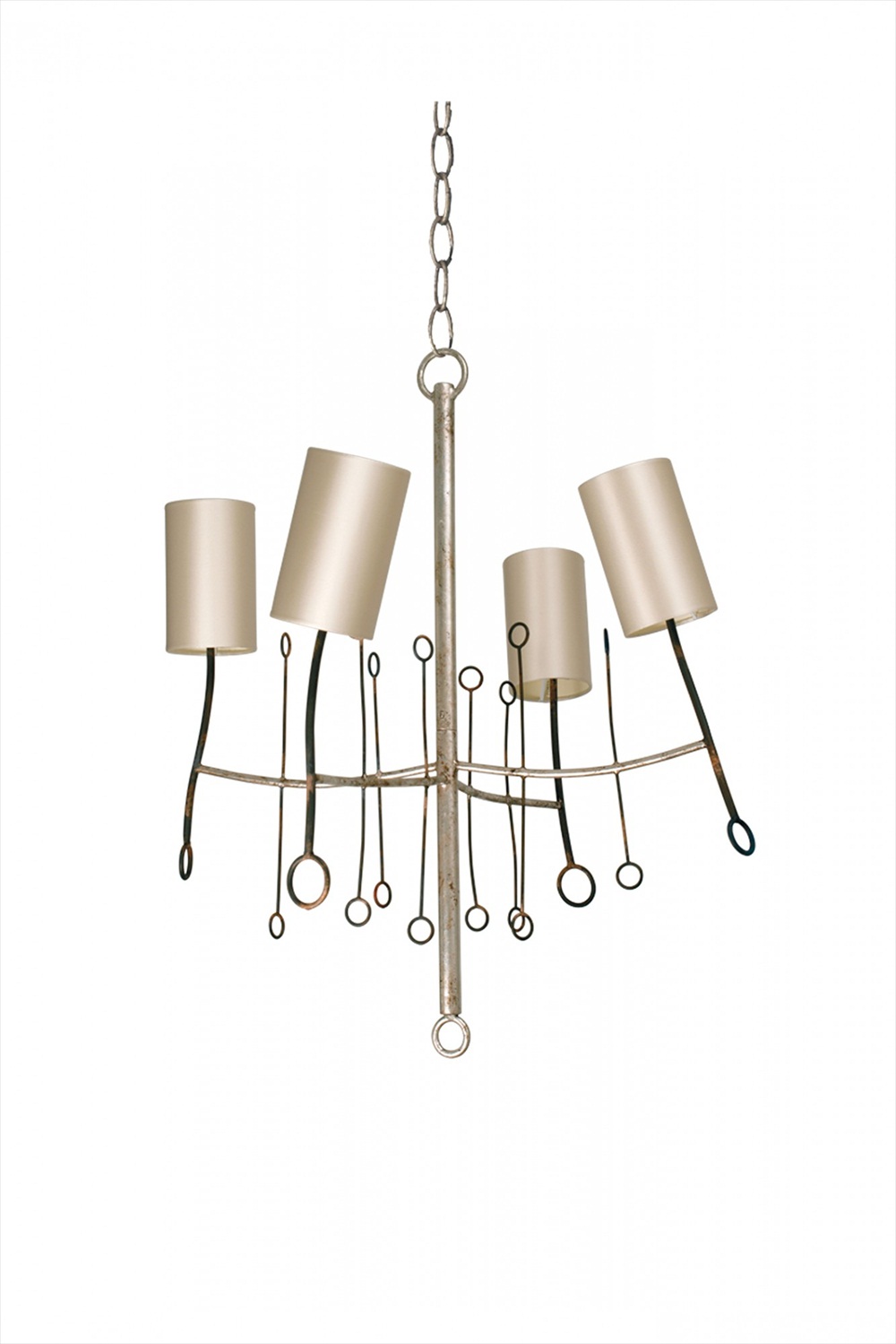 Extra Small Lollipop Chandelier MCL20XS Scratched Silver