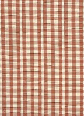 Gingham Seersucker Coral Cream FD469W30