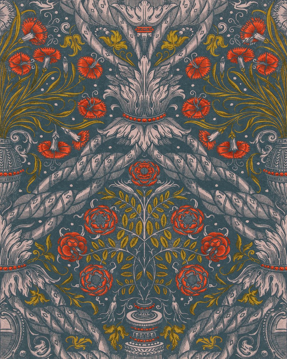 Floral Ornament Scarlet WP20471