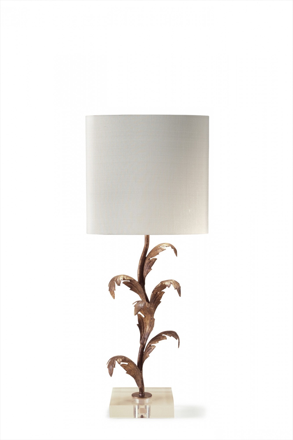 Florentine Leaf Lamp SLB39 Burnt Silver