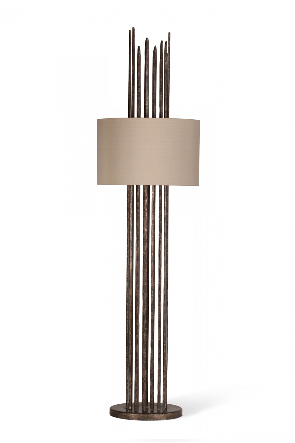 Flynn Caged Lamp SLB53 Burnt Silver