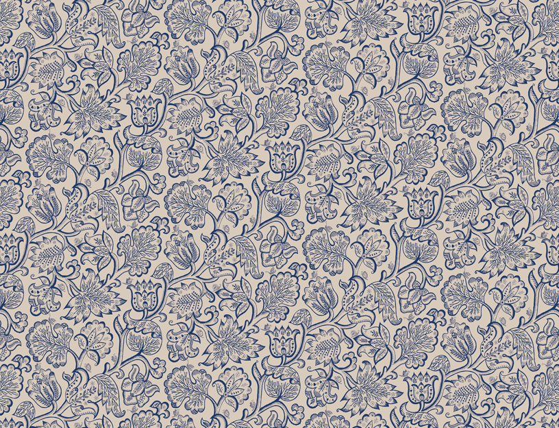 Jacobean Uniform Blue