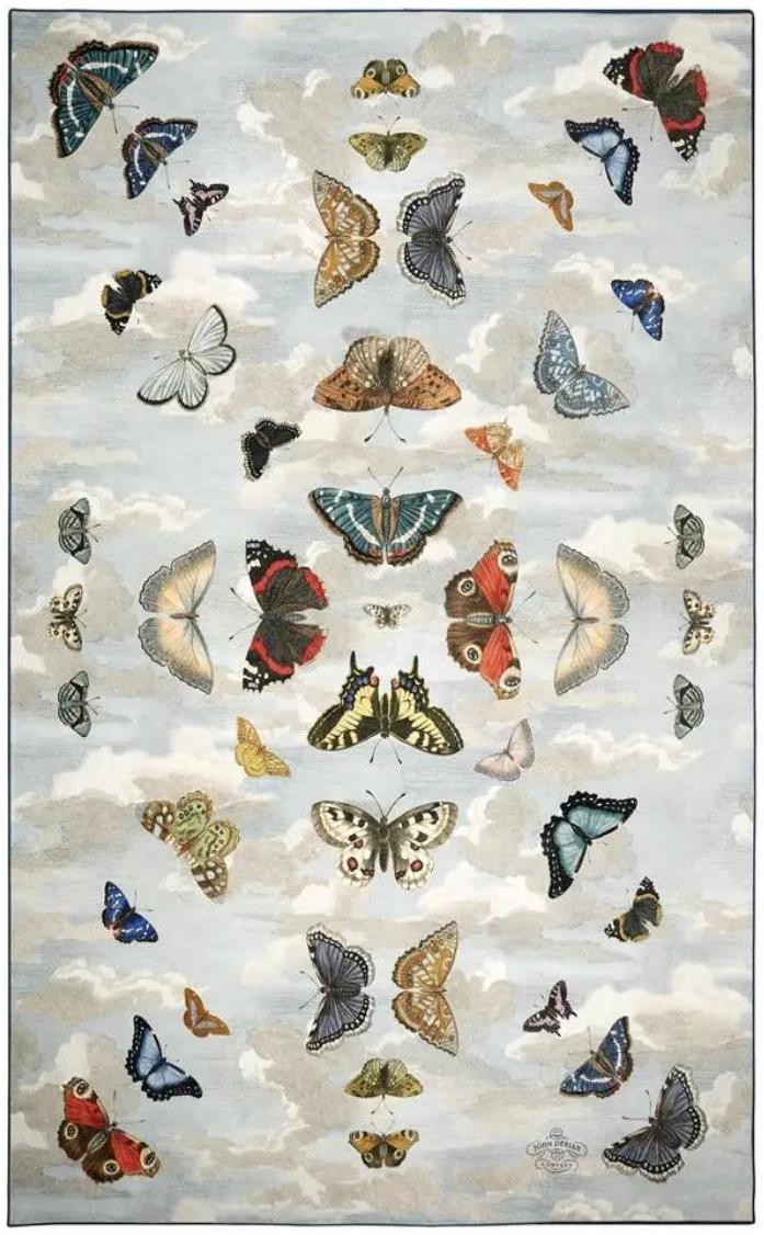 Mirrored Butterflies Sky Rug