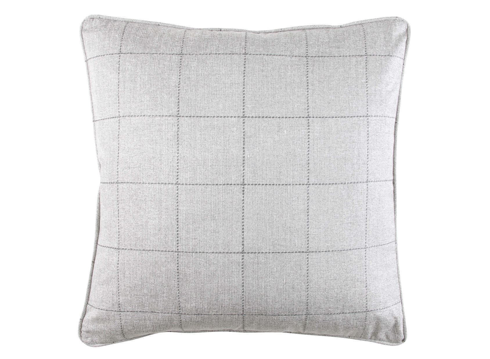 Kilgour Check 50cm Cushion Silver Grey ZC485-01