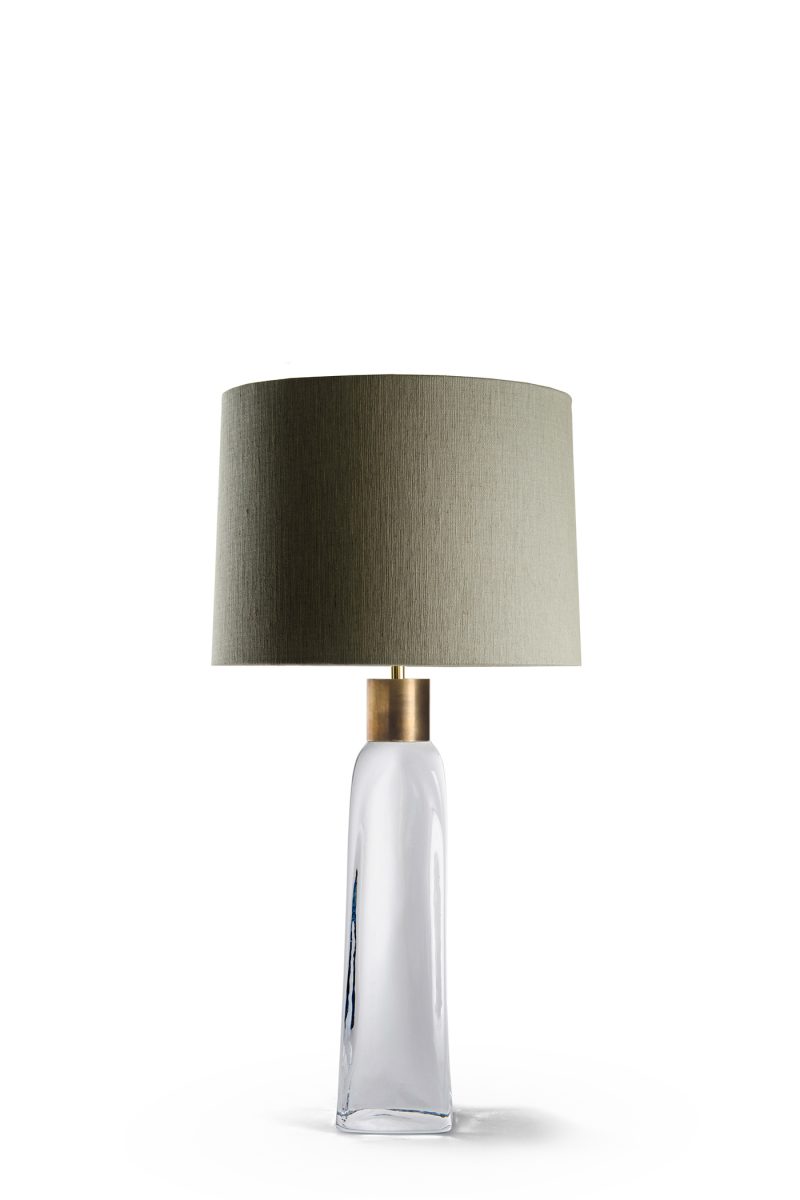 Large Fitzgerald GLB81L Clear With Antiqued Brass