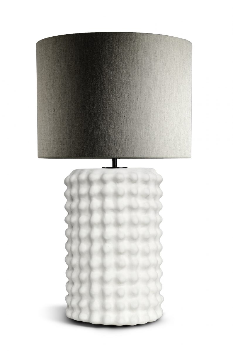 Large Husk Lamp CLB43 Plaster White